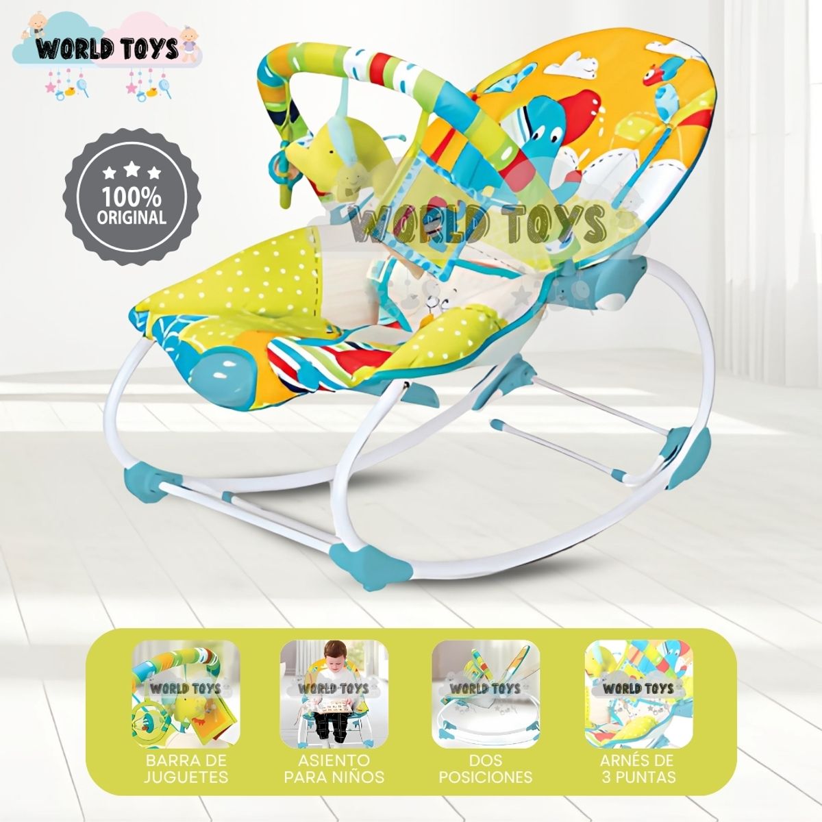 BABY - Silla Mecedora INFANTI «LITTLE ANY» Edición Limitada Green