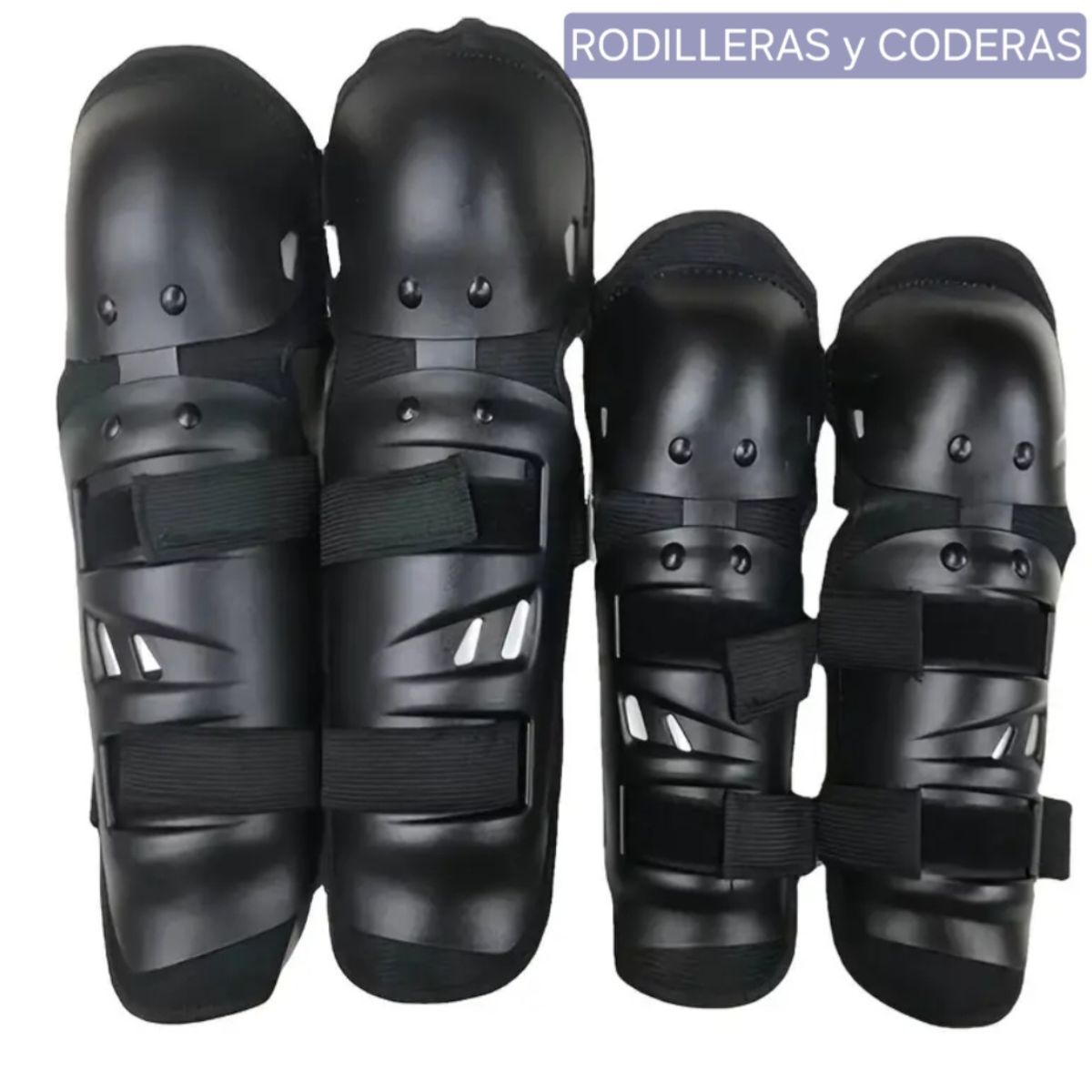 START FG - Kit de coderas y rodilleras para motociclista