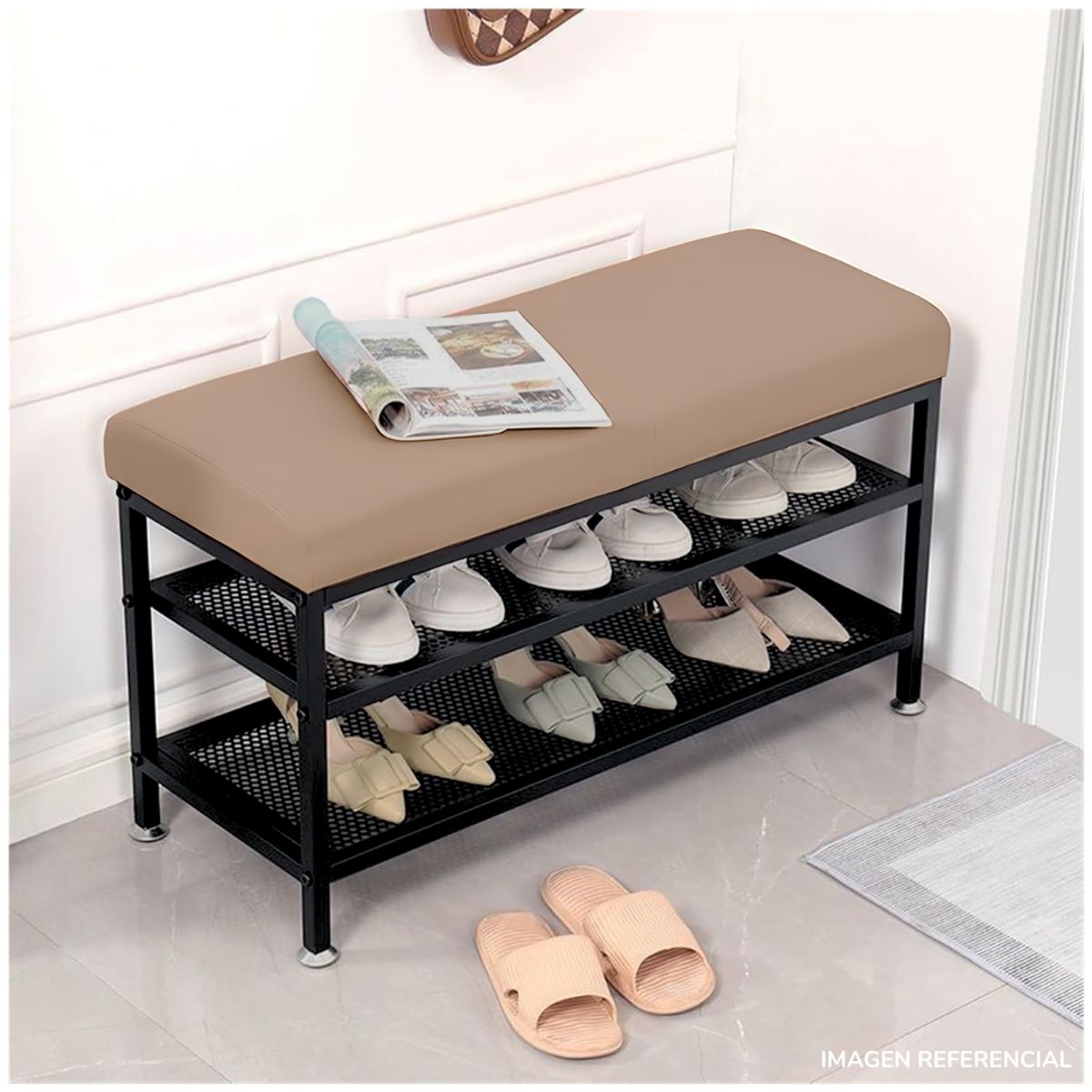 INSPIRA MARKET - Zapatero Banco 2 Niveles con Asiento Acolchado