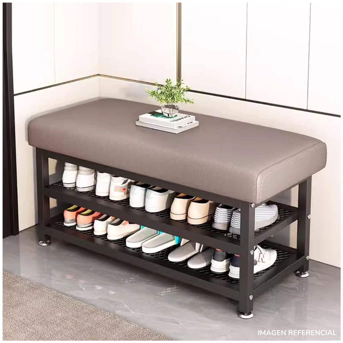 INSPIRA MARKET - Zapatero Banco 2 Niveles con Asiento Acolchado