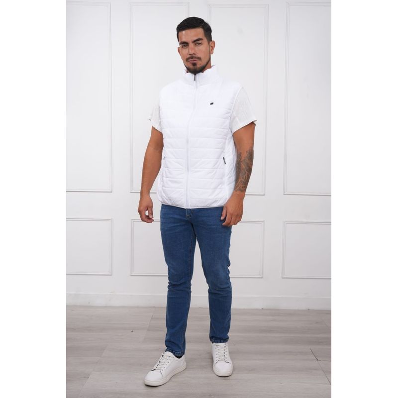 MASSERANO - CHALECO ACOLCHADO PARA HOMBRE - BLANCO