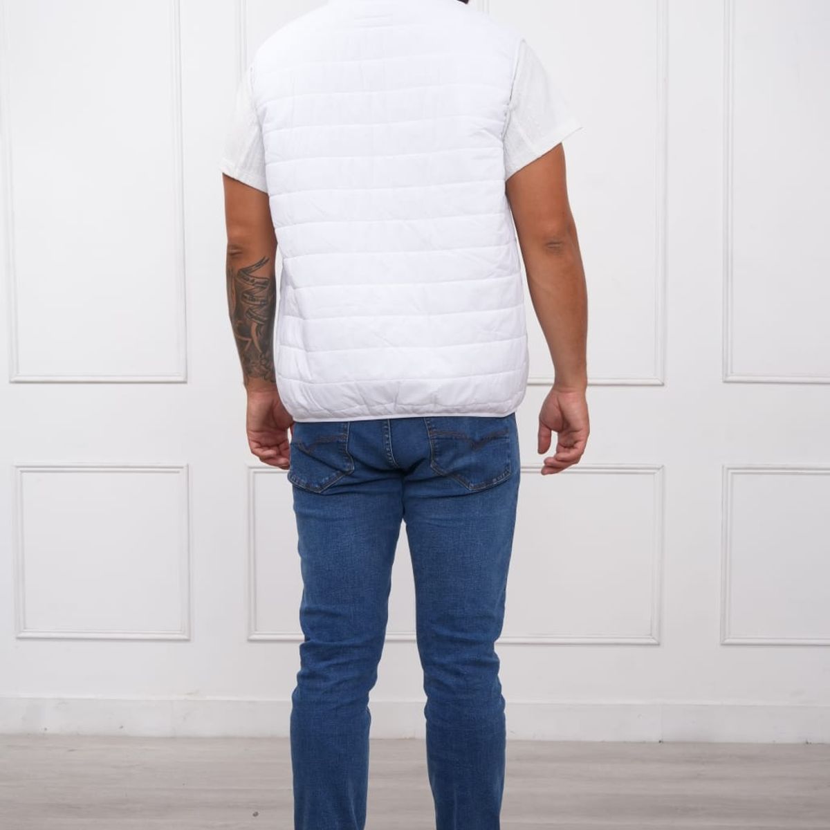 MASSERANO - CHALECO ACOLCHADO PARA HOMBRE - BLANCO