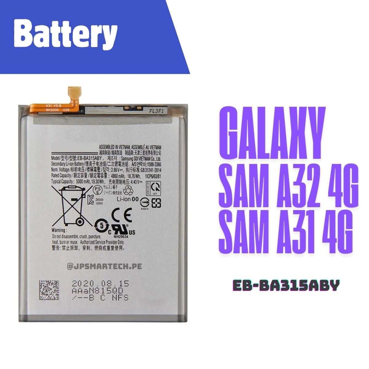 OEM - BATERIA SAMSUNG A31 - A32 TORIGINAL-SM NUEVO