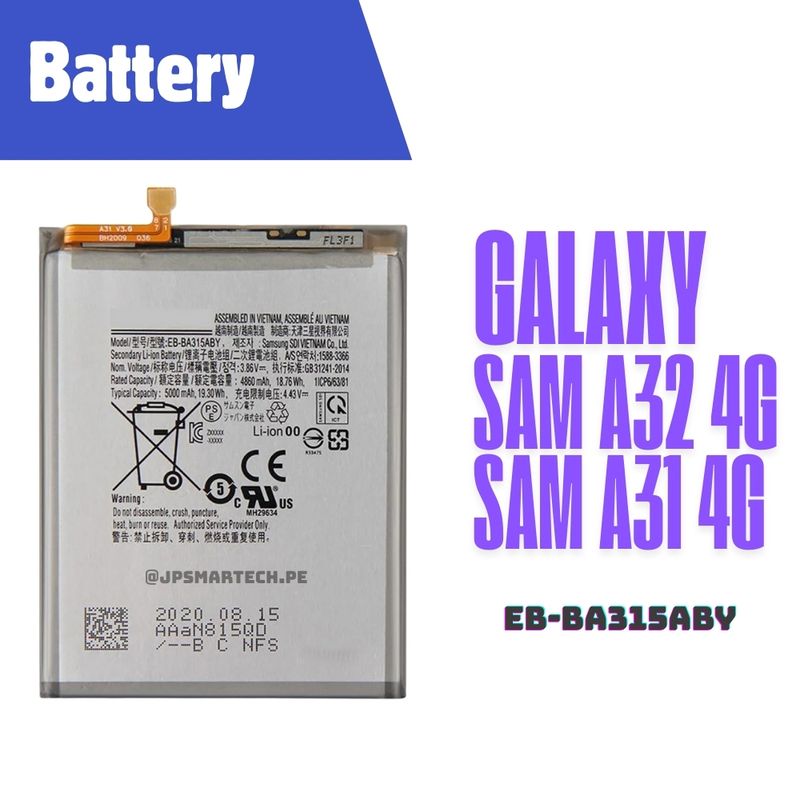 OEM - BATERIA SAMSUNG A31 - A32 TORIGINAL-SM NUEVO
