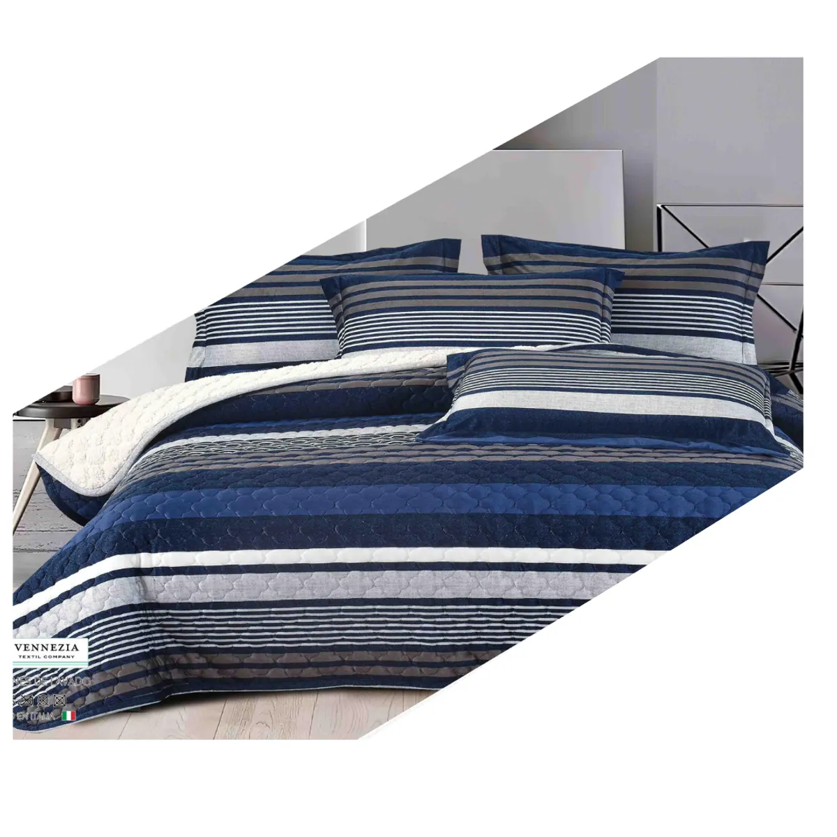 GENERICO - CUBRECAMA CON SHERPA 2 PLZ