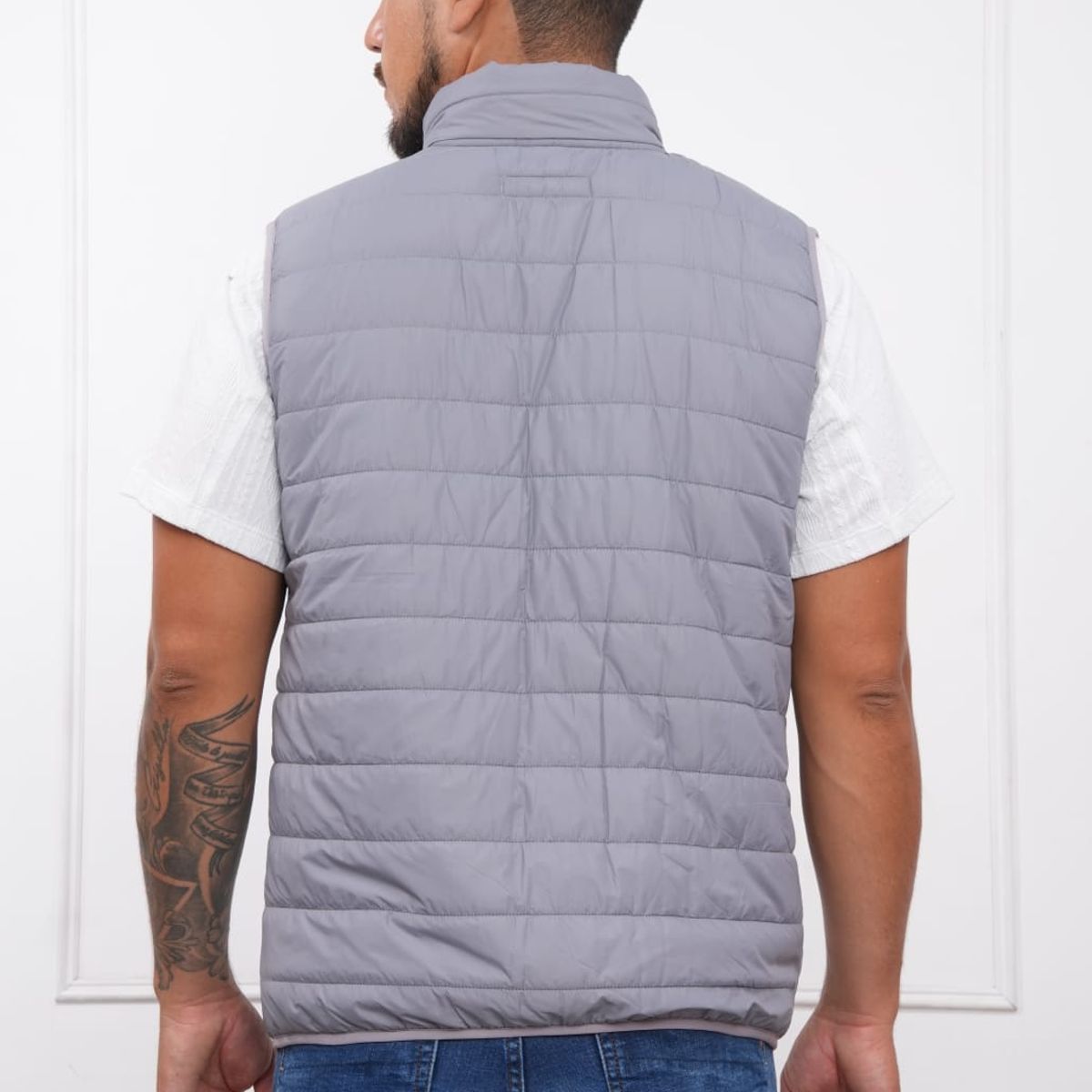 MASSERANO - CHALECO ACOLCHADO PARA HOMBRE - GRIS CLARO