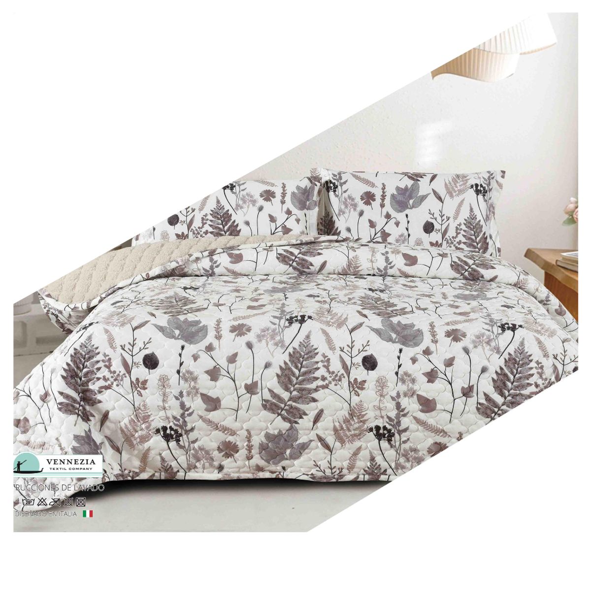 GENERICO - CUBRECAMA CON SHERPA 2 PLZ