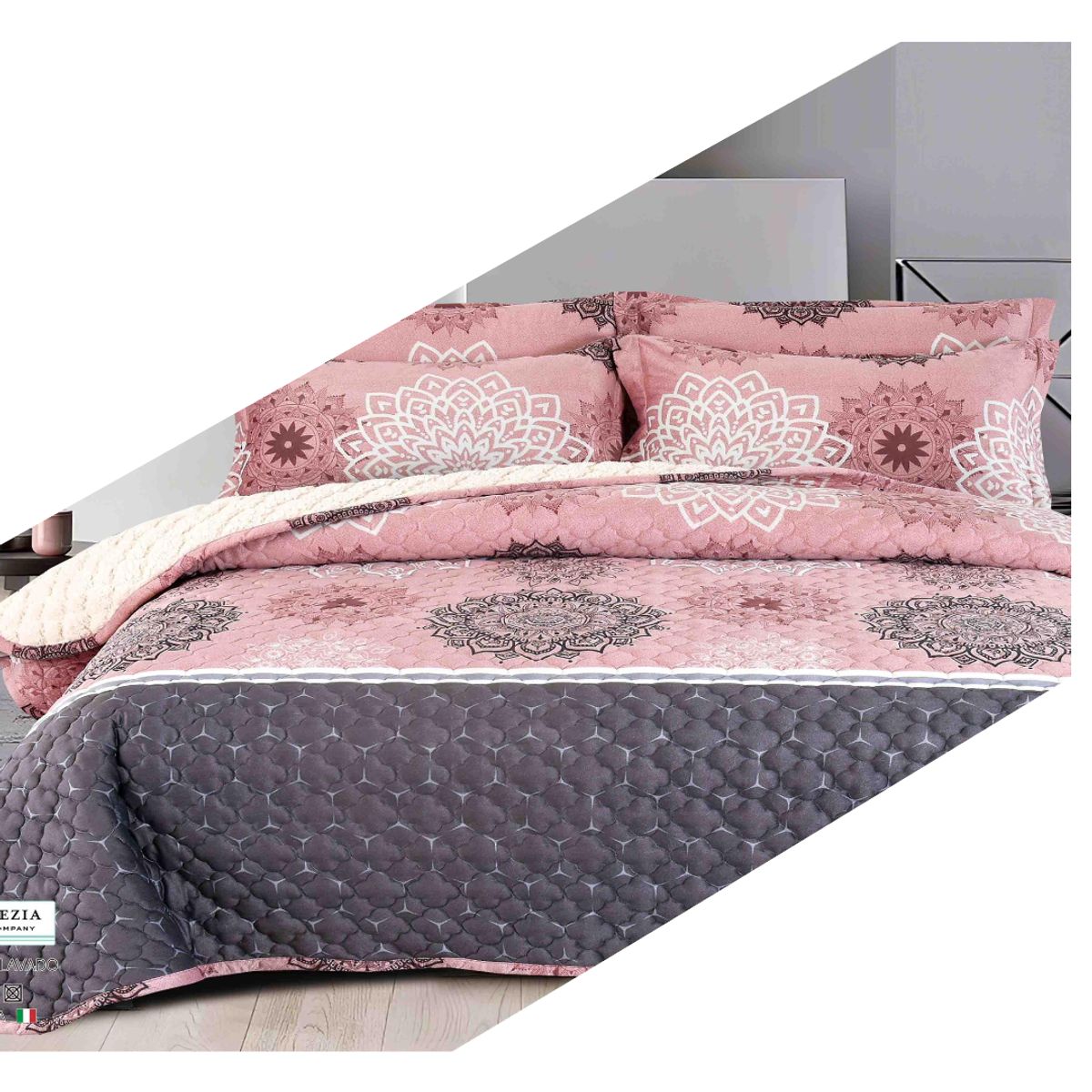 GENERICO - CUBRECAMA CON SHERPA 2 PLZ