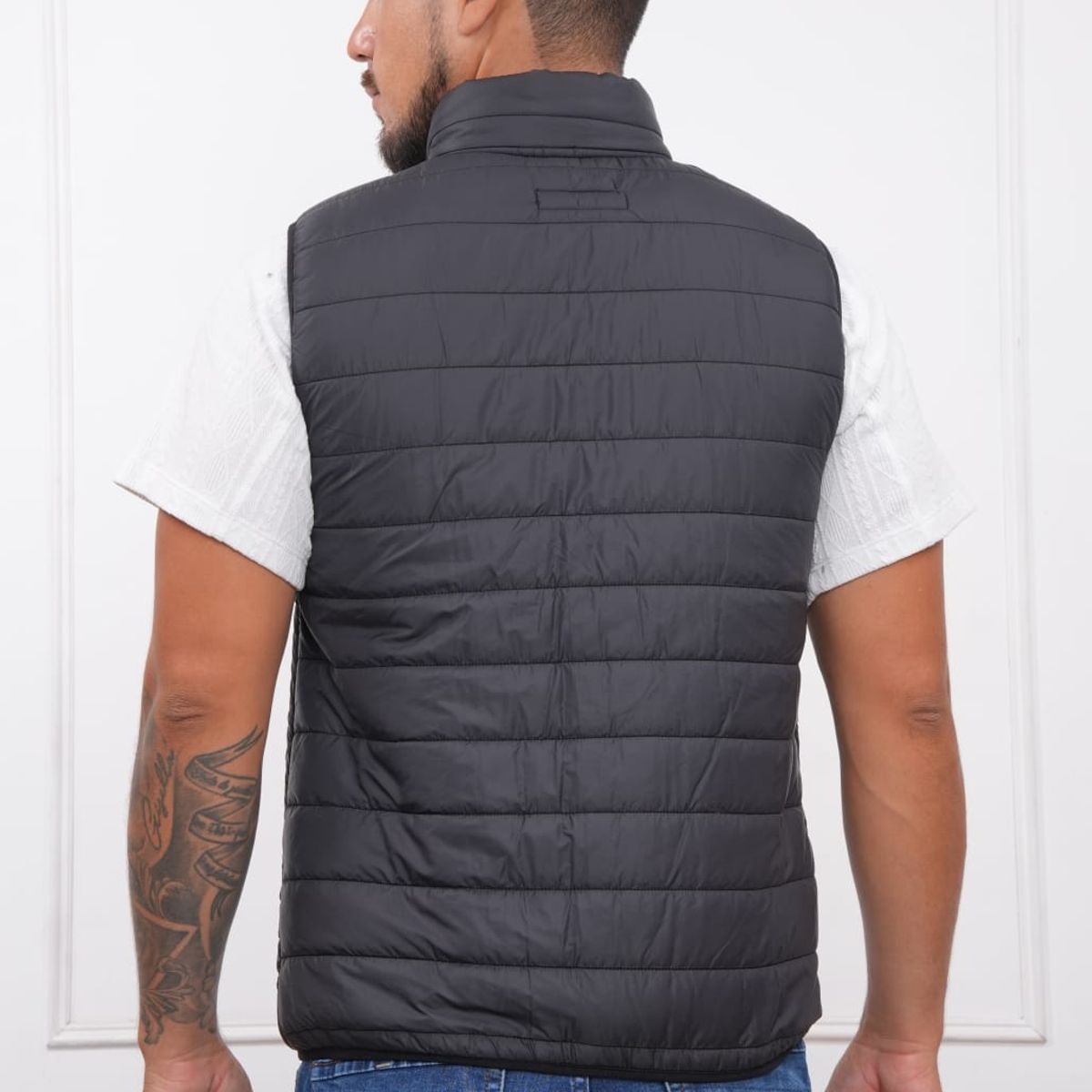 MASSERANO - CHALECO ACOLCHADO PARA HOMBRE - NEGRO