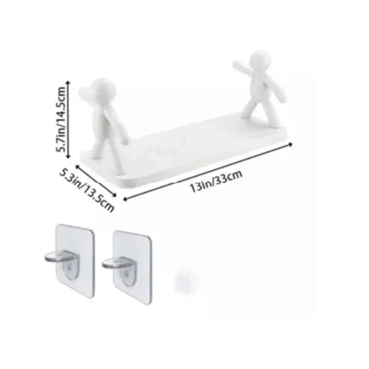 GENERICO - Estante Repisa Flotante Organizador de Pared Humanoide Blanco pack 3 unidades