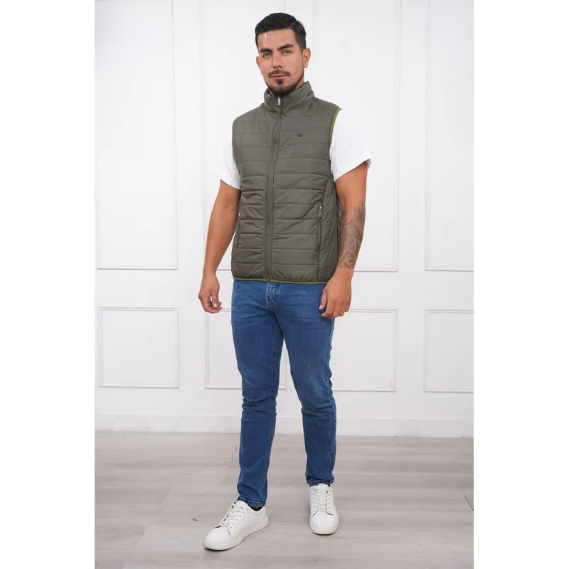 MASSERANO - CHALECO ACOLCHADO PARA HOMBRE - VERDE MILITAR