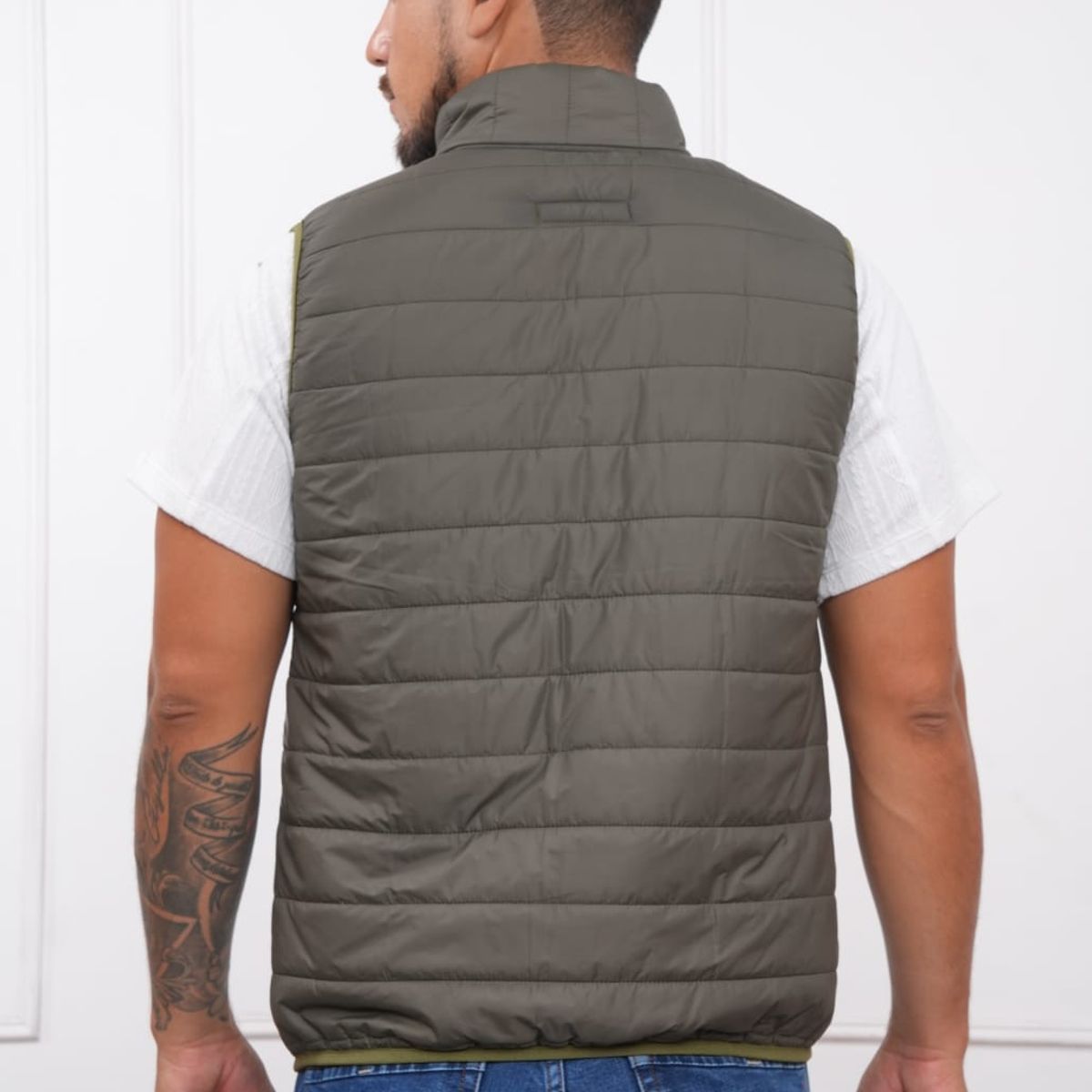 MASSERANO - CHALECO ACOLCHADO PARA HOMBRE - VERDE MILITAR