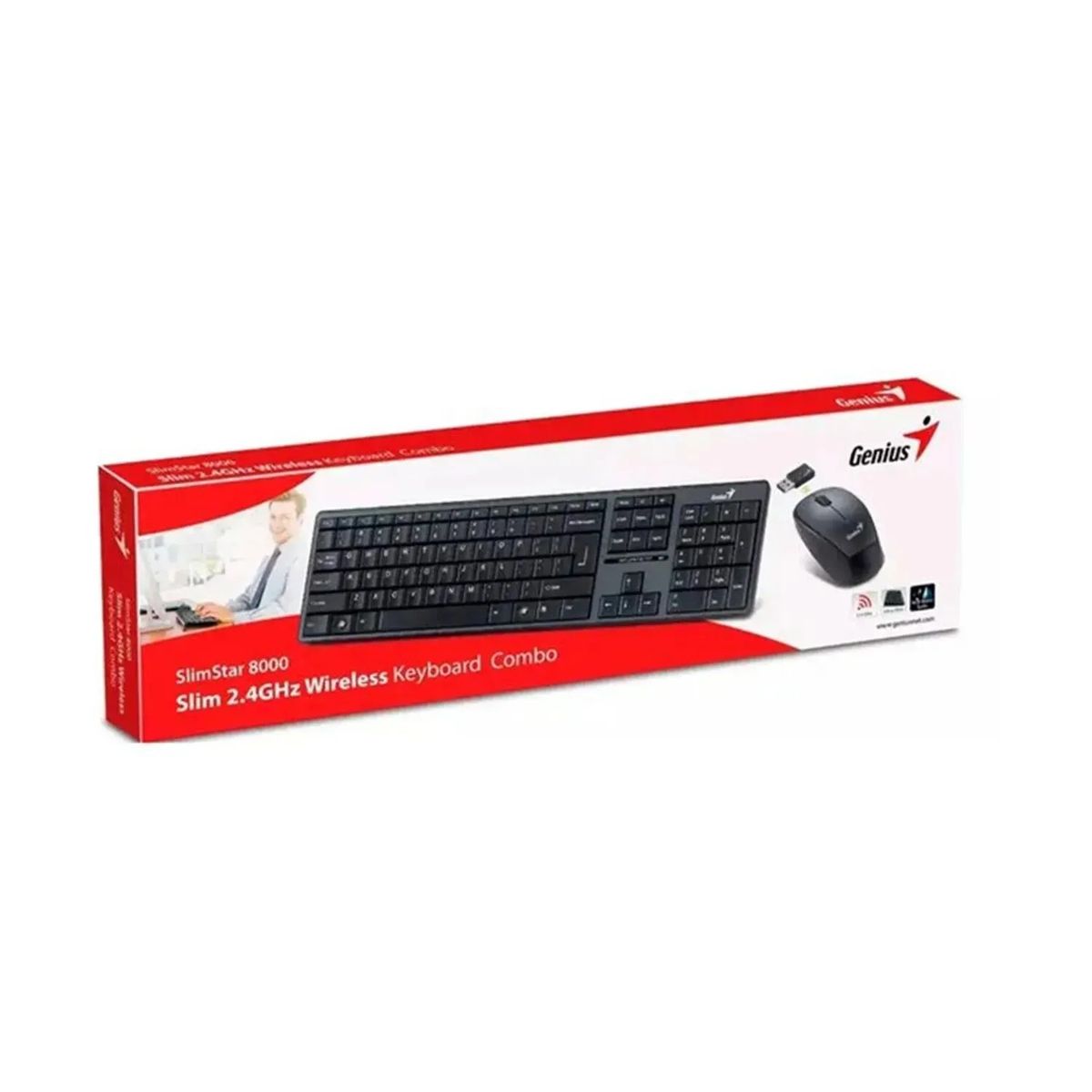 GENIUS - Teclado  + Mouse genius Slimstar 8230 Bluetooth Negro