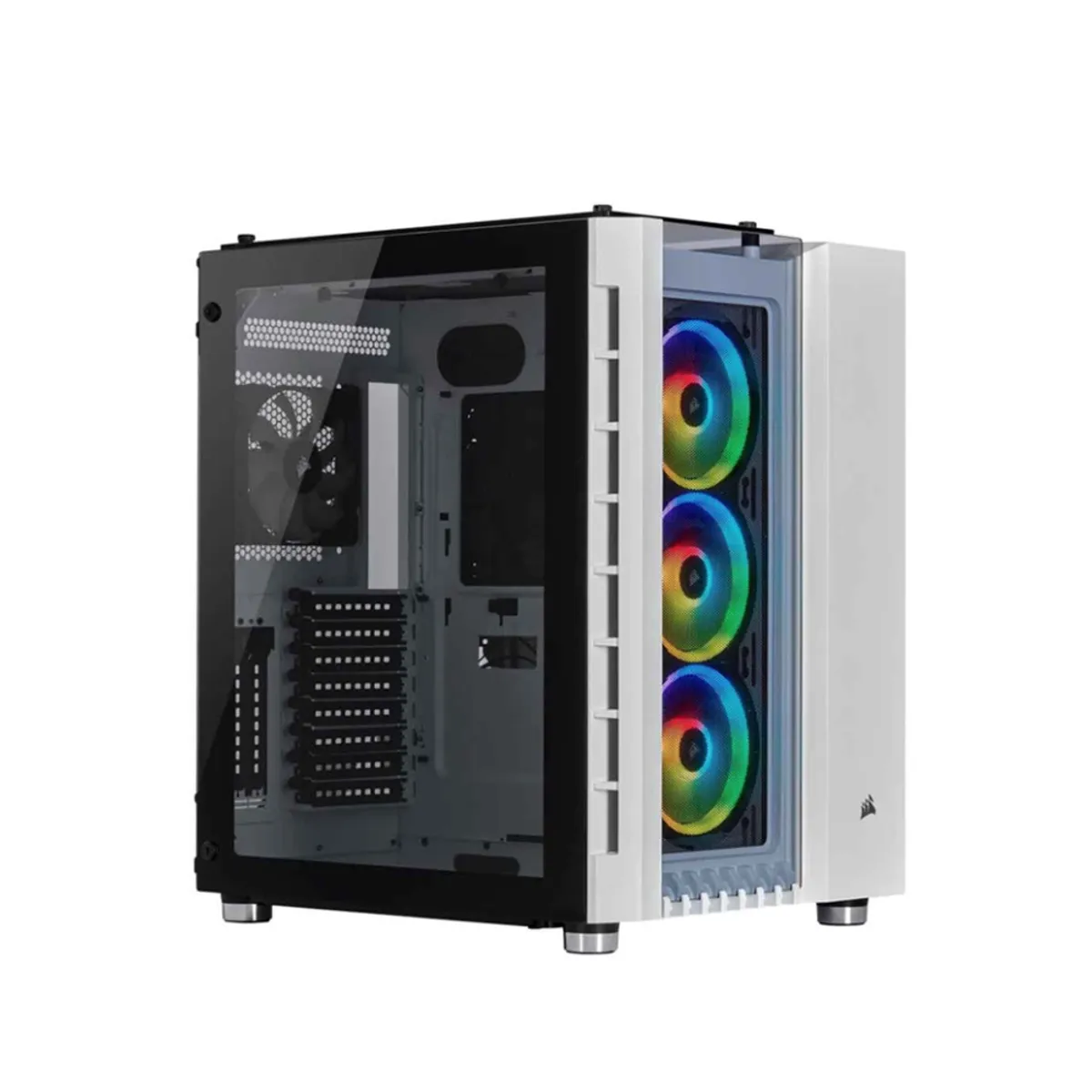 CORSAIR - Gabinete Mid Tower Corsair Crystal 680X Rgb Blanco - Ideal Para Gaming Y Refrigeración
