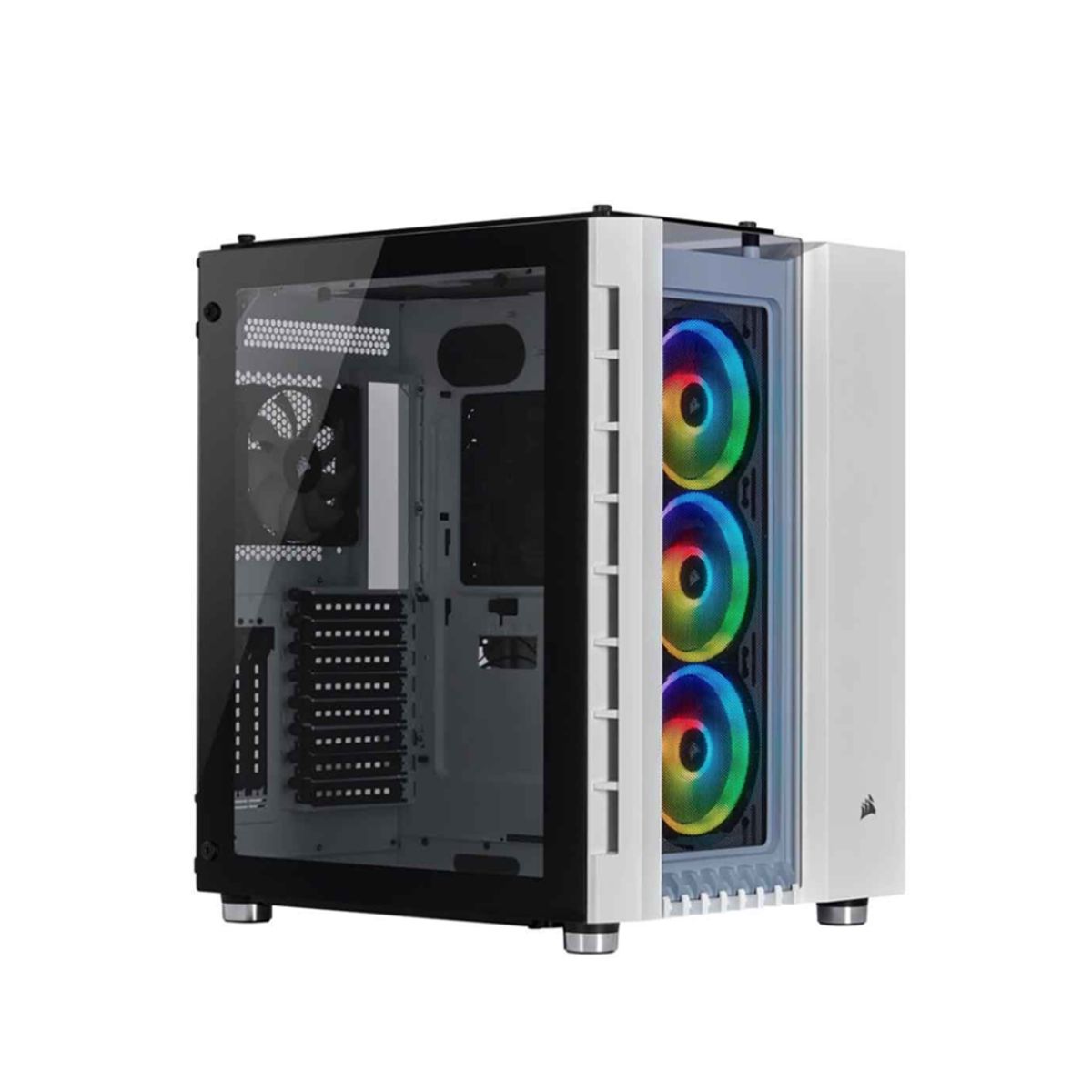 CORSAIR - Gabinete Mid Tower Corsair Crystal 680X Rgb Blanco - Ideal Para Gaming Y Refrigeración