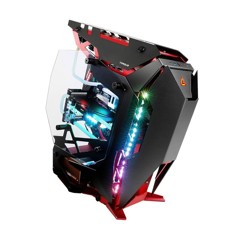FANTECH - Caja Mid Tower Antec Torque Roja - Diseño Moderno, Excelente Ventilación Y Espacio Para Up
