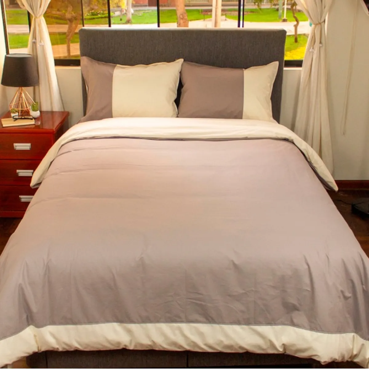 AMADEUS HOME - Funda de Plumón de cama o Funda Duvet ¡Diseño Reversible