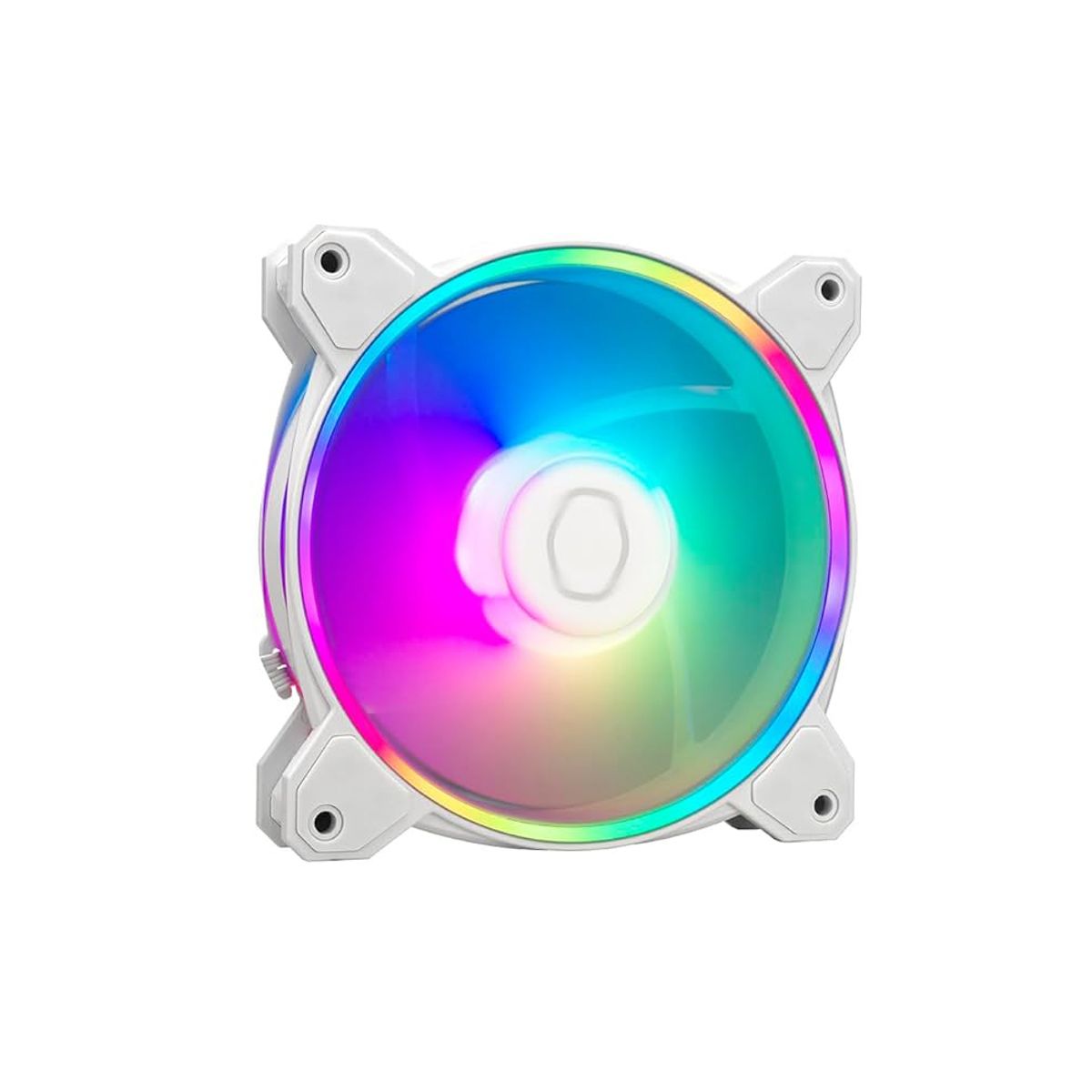 COOLER MASTER - Ventilador Argb De 120Mm Cooler Master Mf120 Halo Blanco – Ilumina Y Refrigera Tu Pc