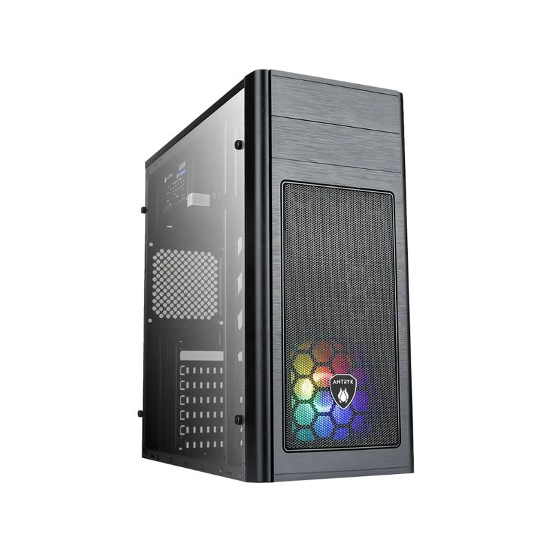 ANTRYX - Caja Mid Tower Antryx Elegant 680 Con Alimentador 350W - Diseño Moderno Y Amplio Espacio P