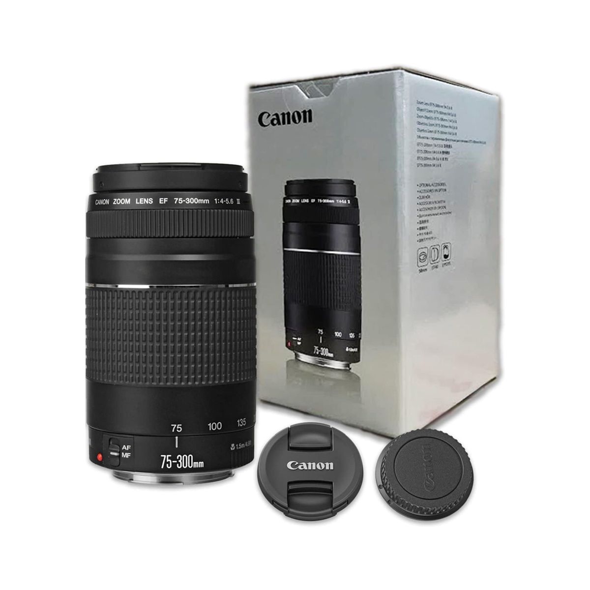 CANON - Lente Canon Ef 75-300Mm F/4-5.6 Iii Para Cámaras Eos - Zoom Versátil Y De Alta Calidad