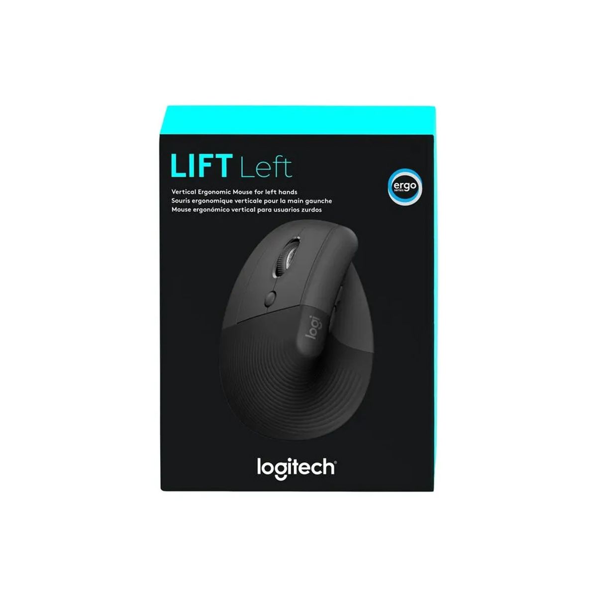 LOGITECH - Mouse Ergonómico Logitech Lift Vertical Para Zurdos, Inalámbrico Bluetooth, Color Negro.