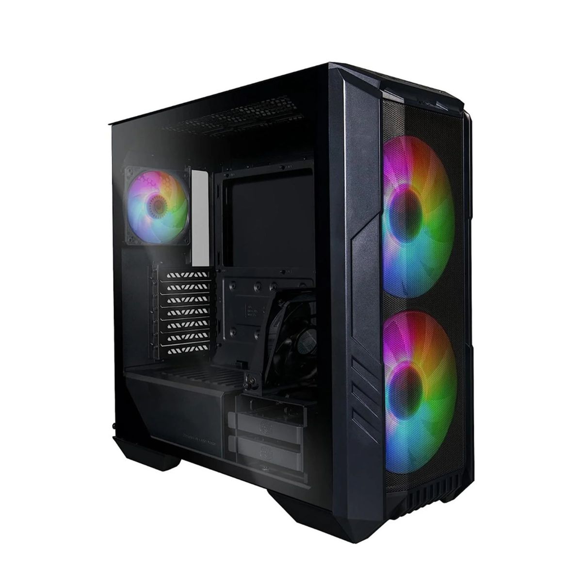 COOLER MASTER - Caja Mid Tower Cooler Master Haf 500P Argb Negra - Diseño Funcional Y Elegante Con Ilumina