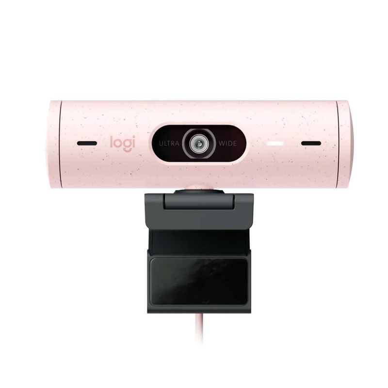 LOGITECH - Cámara Logitech Brio 500 Fhd 1080P Usb-C En Color Rosa - Calidad Profesional Y Fácil Conex