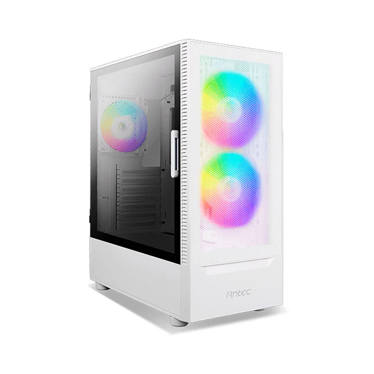 FANTECH - Caja Mid Tower Antec Nx410 Blanca - Diseño Moderno, Excelente Ventilación Y Espacio Para M
