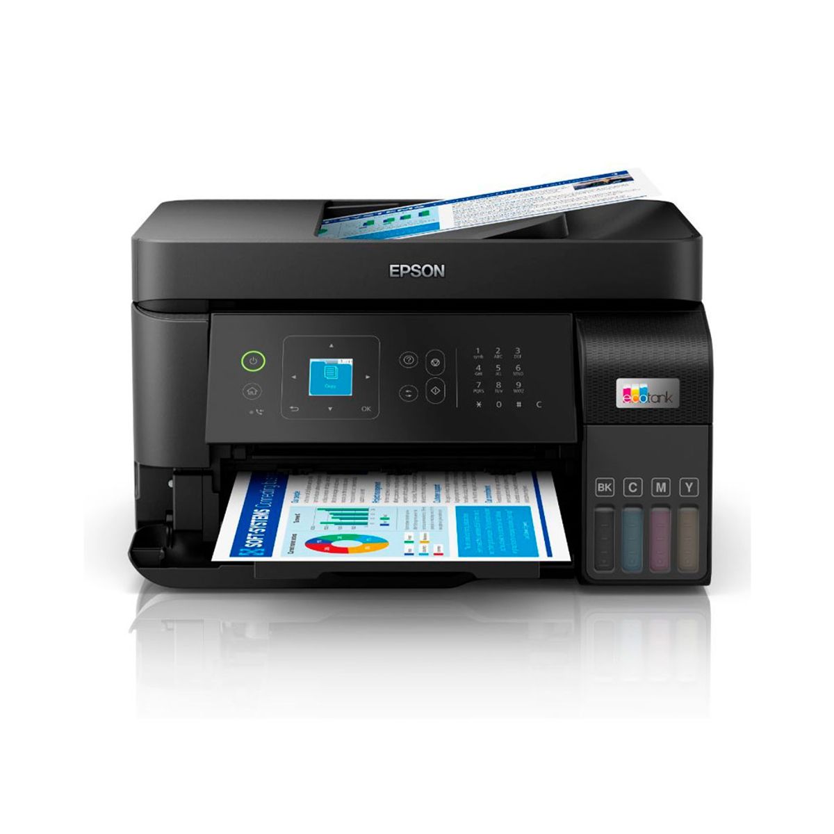 EPSON - Epson Ecotank L5590: Impresora Multifuncional Color A4, Wi-Fi Y Usb, Ideal Para Oficina