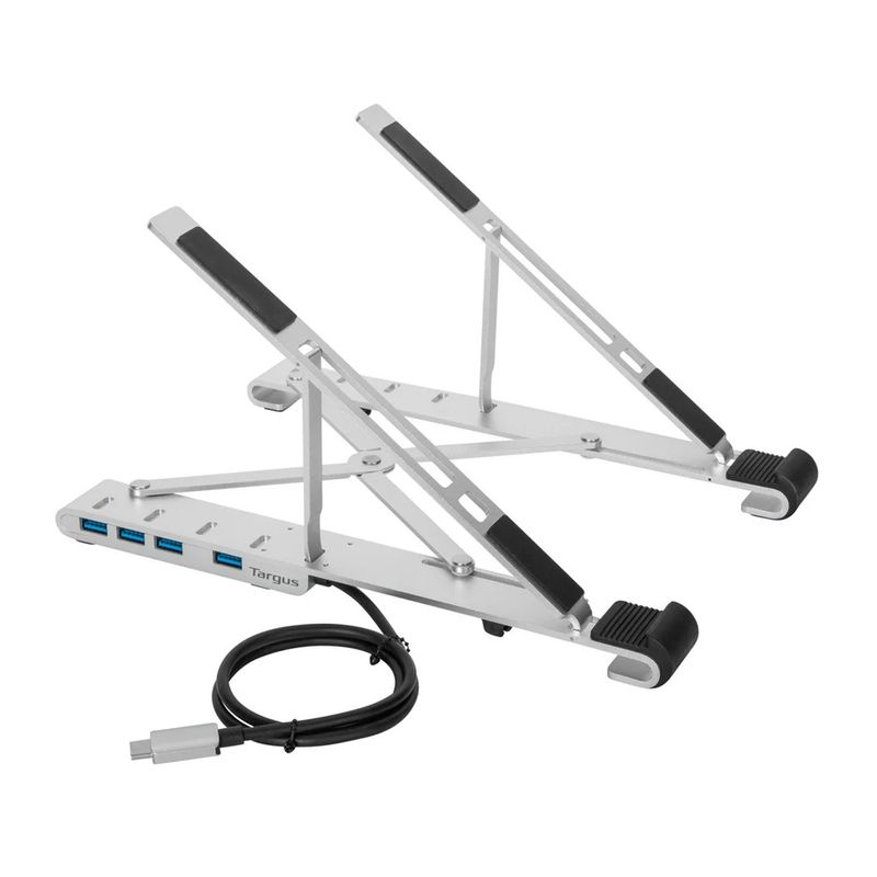 TARGUS - Base Targus Para Notebook 10"-15.6" Con Hub Usb De 4 Puertos, Plegable Y De Aluminio Elega