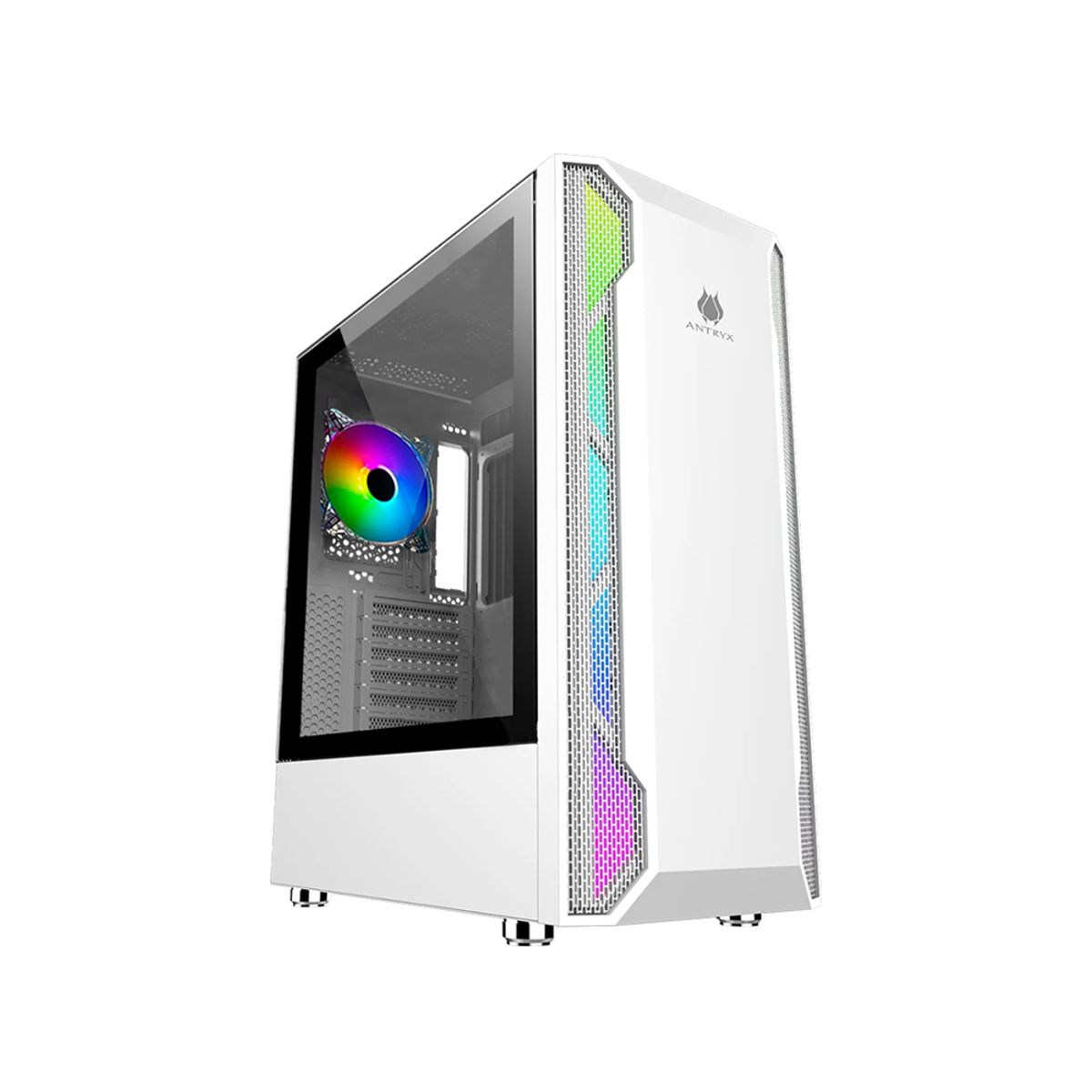ANTRYX - Estuche Mid Tower Antryx Rx-430U Argb En Blanco - Diseño Elegante Y Iluminación Rgb