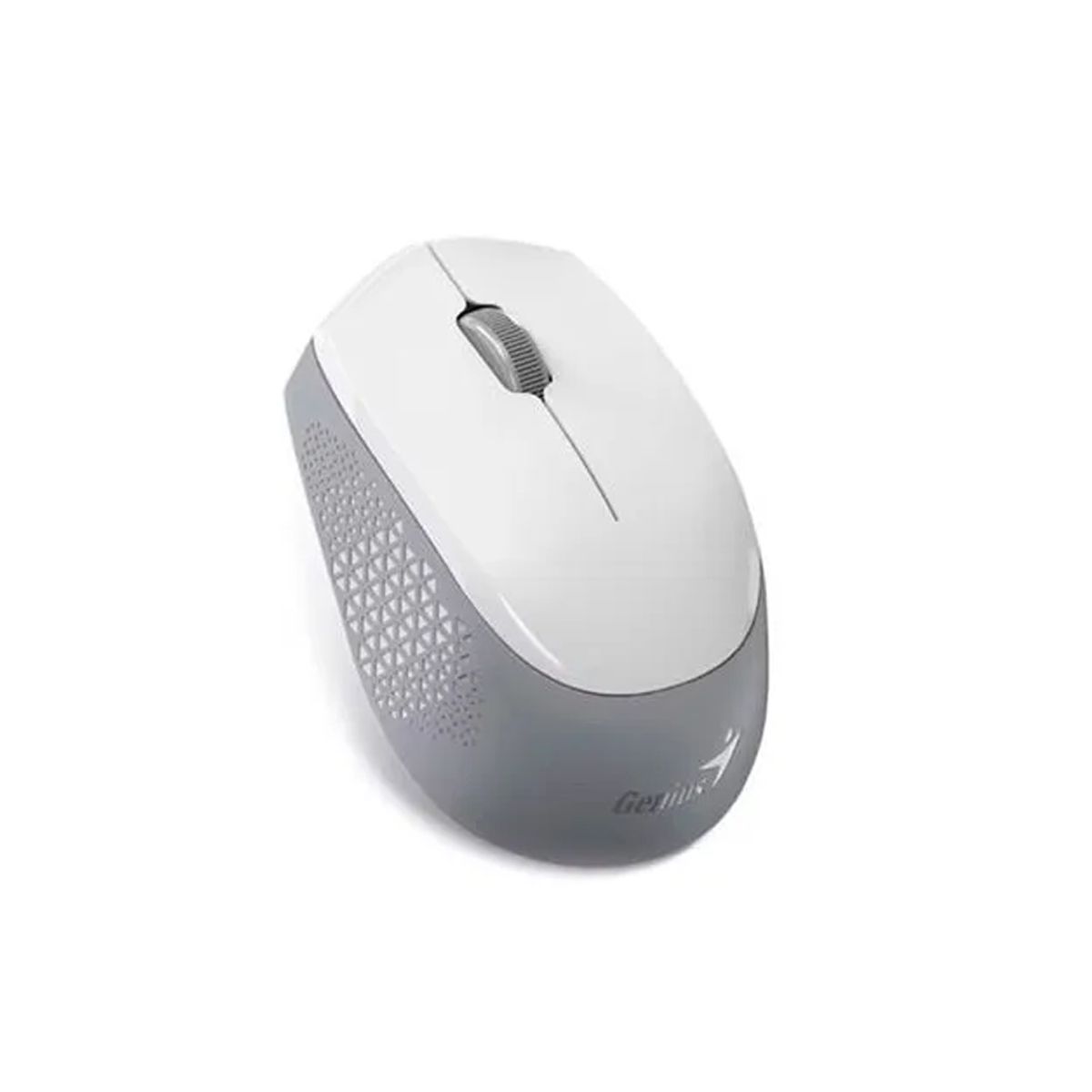 GENIUS - Mouse Genius Nx-8000S Bluetooth Ergonómico Blanco/Gris, Silencioso Y De Alta Precisión