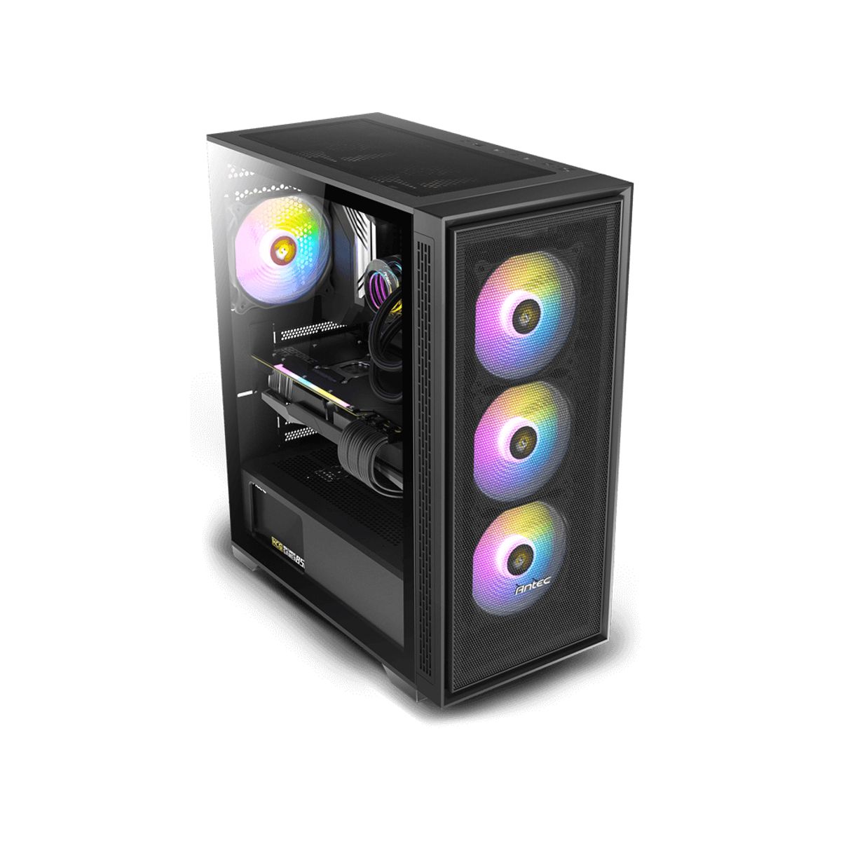 FANTECH - Caja Mid Tower Antec Ax81 Elite Negra - Diseño Moderno, Excelente Ventilación Y Compatibil