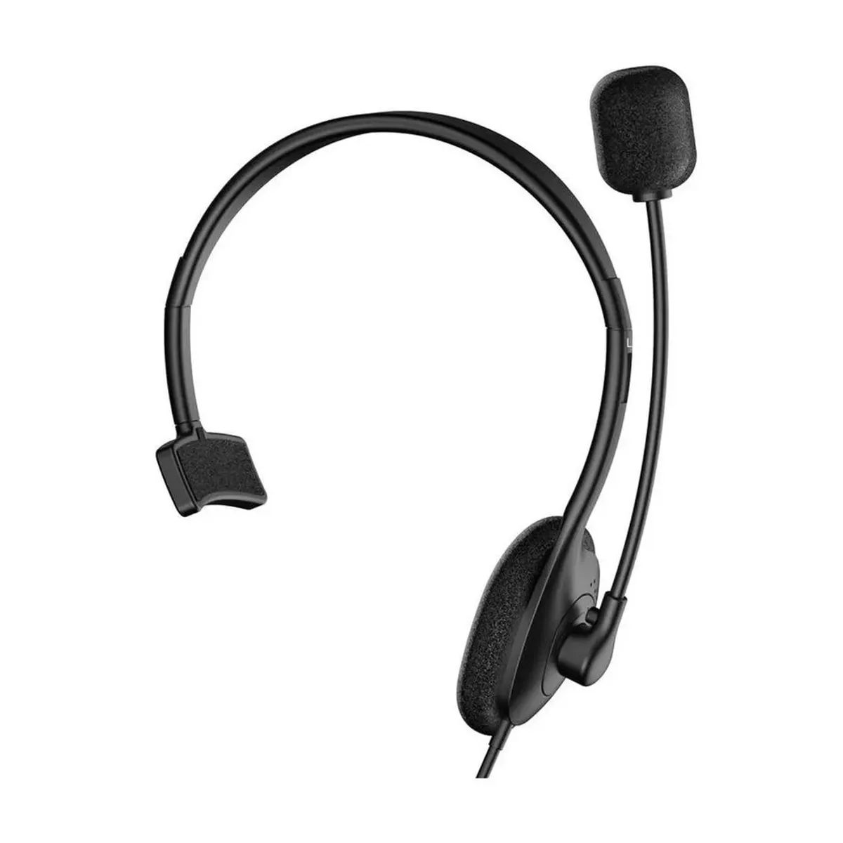 GENIUS - Audífono Genius Hs-100U Mono Usb Negro Con Micrófono – Ideal Para Gaming Y Videoconferenci