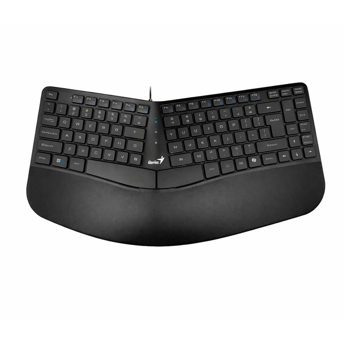 GENIUS - Teclado Genius Ergo Kb-700 Con Teclas Copilot Usb, Color Negro Y Diseño Ergonómico.
