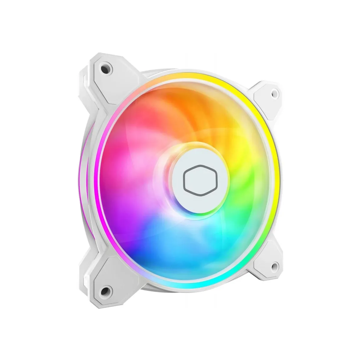 COOLER MASTER - Cooler Master Mf120 Halo 2, Ventilador De 120Mm Blanco Con Rgb Y Alto Flujo De Aire