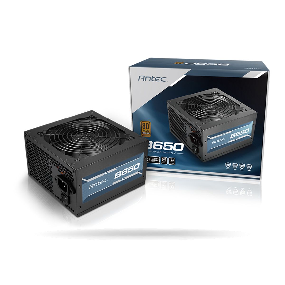 FANTECH - Fuente De Poder Antec Atom B650 650W 80 Plus Bronze - Alta Eficiencia Y Rendimiento Establ