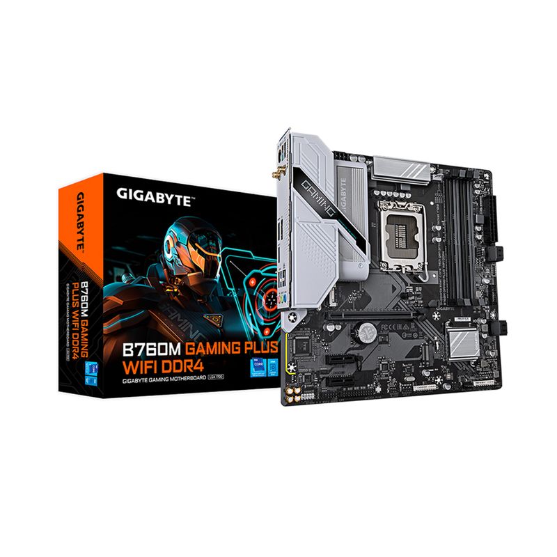 GIGABYTE - Motherboard Gigabyte B760M Gaming Plus Wifi Ddr4, Chipset Intel B760, Lga1700, Formato Mat