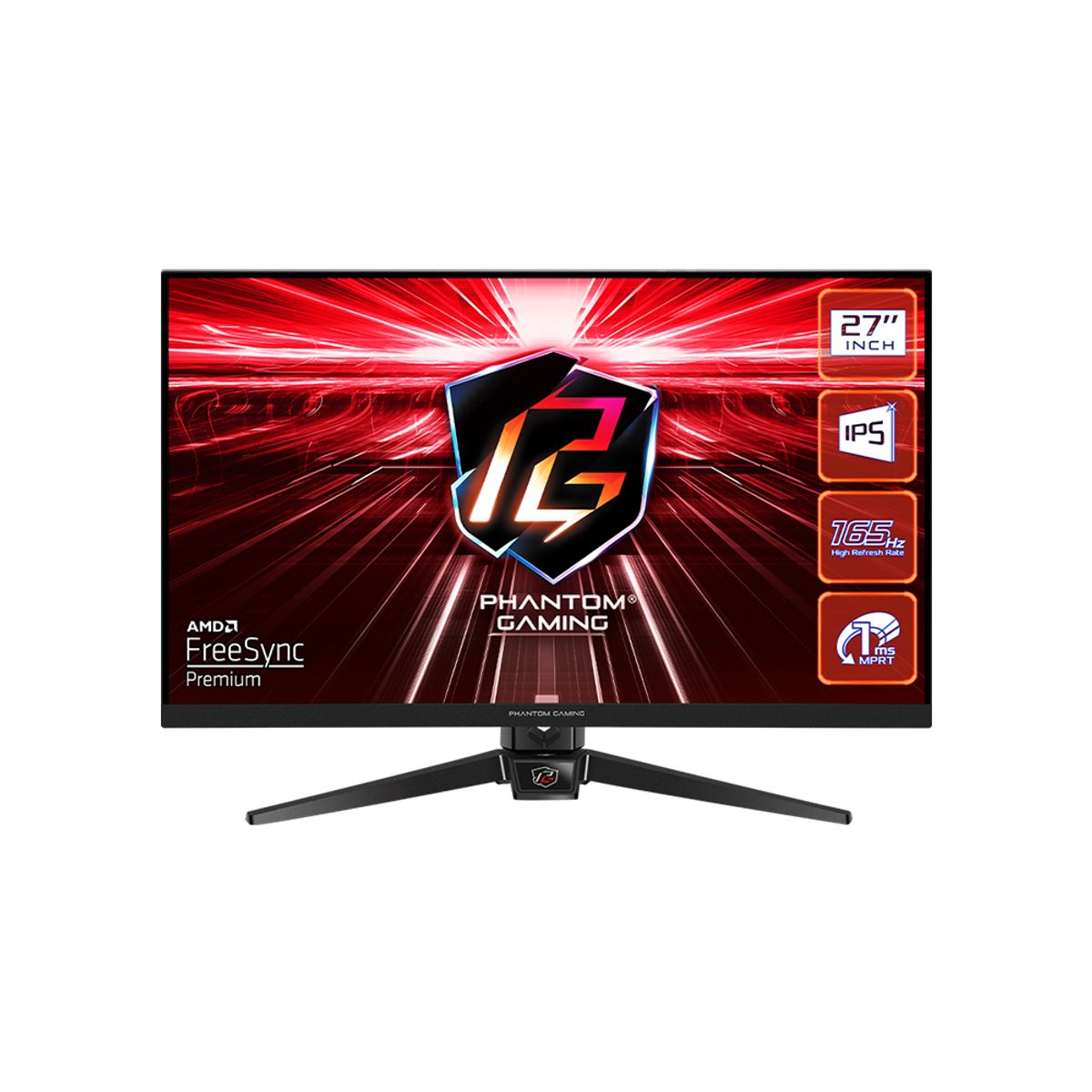 ASROCK - Monitor Asrock Phantom Gaming 27" Fhd 165Hz 1Ms - Pantalla Rápida Para Juegos