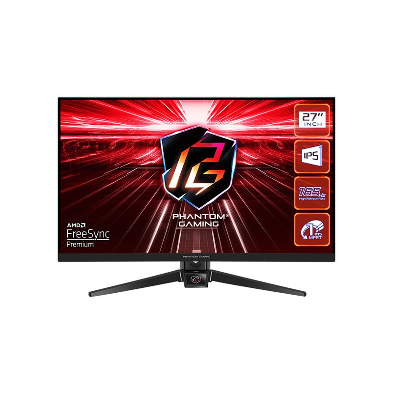 ASROCK - Monitor Asrock Phantom Gaming 27" Fhd 165Hz 1Ms - Pantalla Rápida Para Juegos