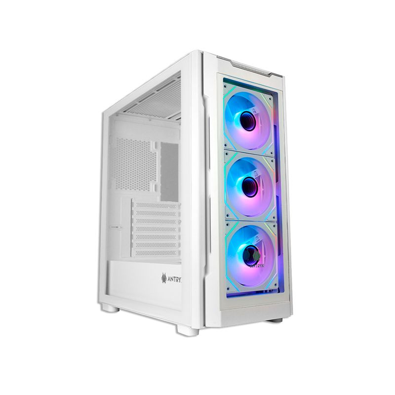 ANTRYX - Caja Mid Tower Antryx Rx 560 Argb Blanca Con Iluminación Rgb Y Gran Ventilación