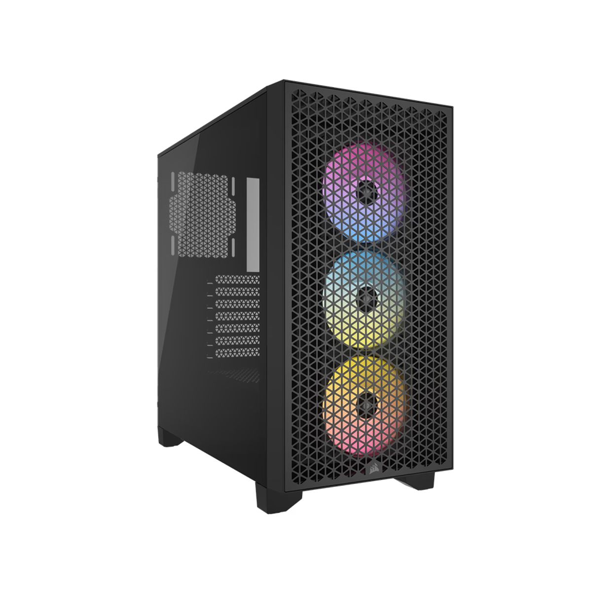CORSAIR - Caja Mid Tower Corsair 3000D Rgb Airflow - Elegante En Negro, Ideal Para Gaming Y Ventilac