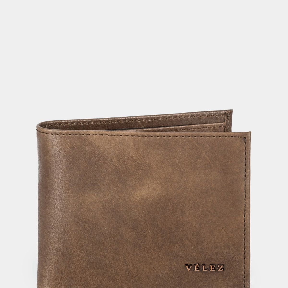 VELEZ - Vélez Billetera Salvaje Cuero Hombre Monedero Interno Cafe