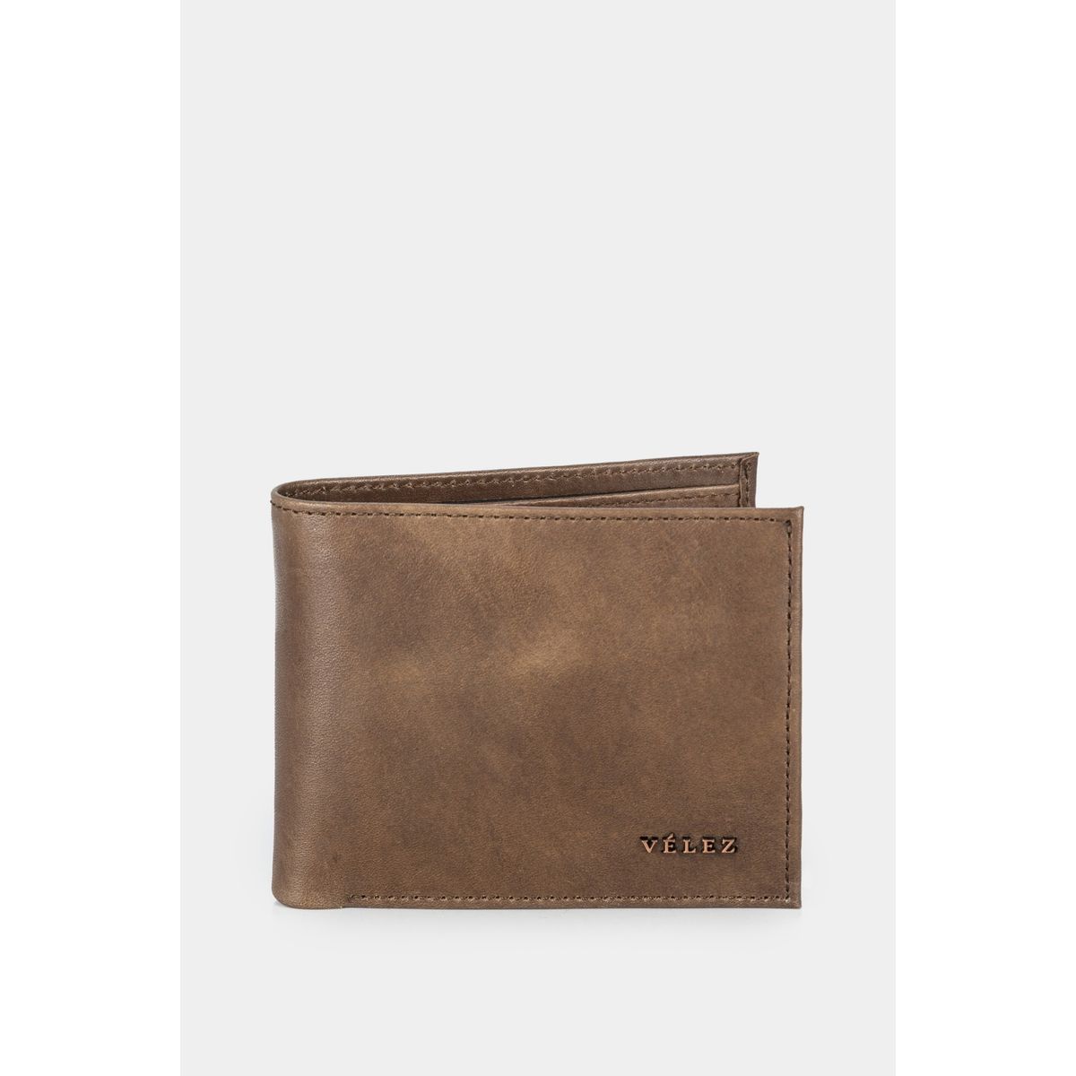VELEZ - Vélez Billetera Salvaje Cuero Hombre Monedero Interno Cafe