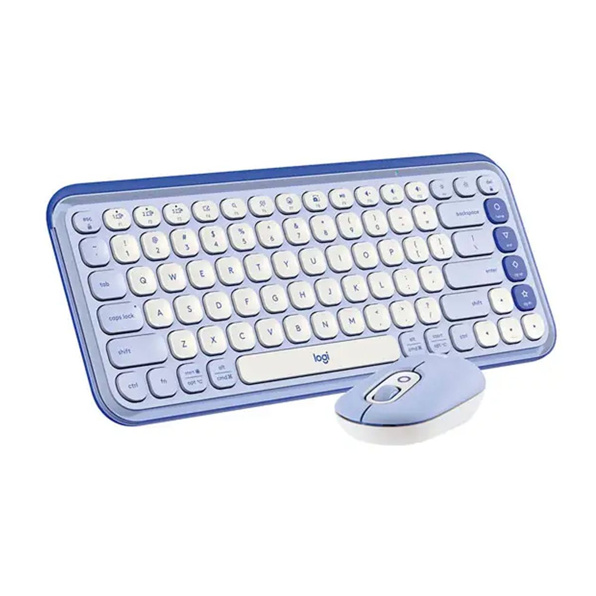 LOGITECH - Teclado Logitech Pop Icon Lilac + Mouse Bluetooth Inalámbrico - Conexión Fácil Y Estilo Di