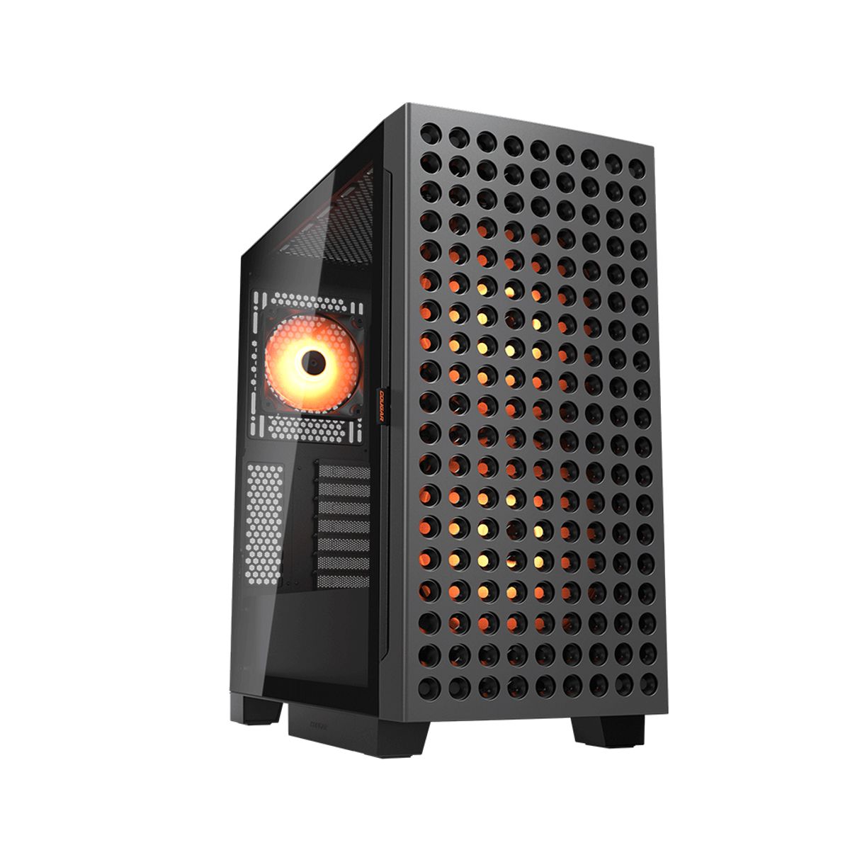 COUGAR - Case Mid Tower Cougar Airface Eco Rgb, Elegante Diseño Negro, Con Iluminación Personalizab