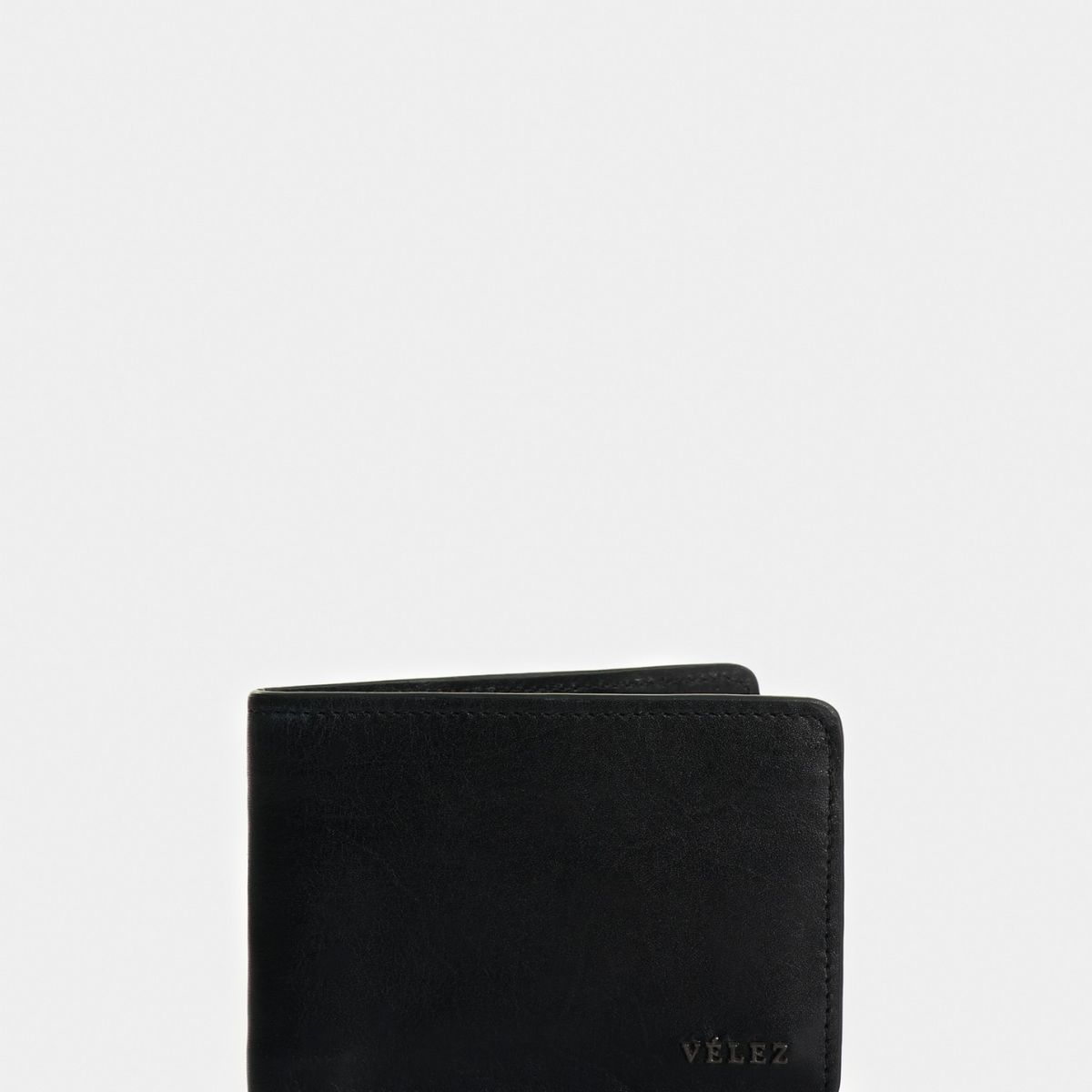 VELEZ - Vélez Billetera Oasis Cuero Hombre Detalle Contraste Negro