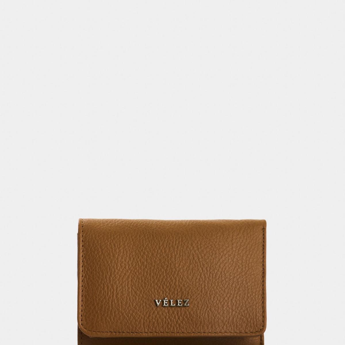 VELEZ - Vélez Billetera Pequeña De Cuero Mujer Monedero Broche Miel