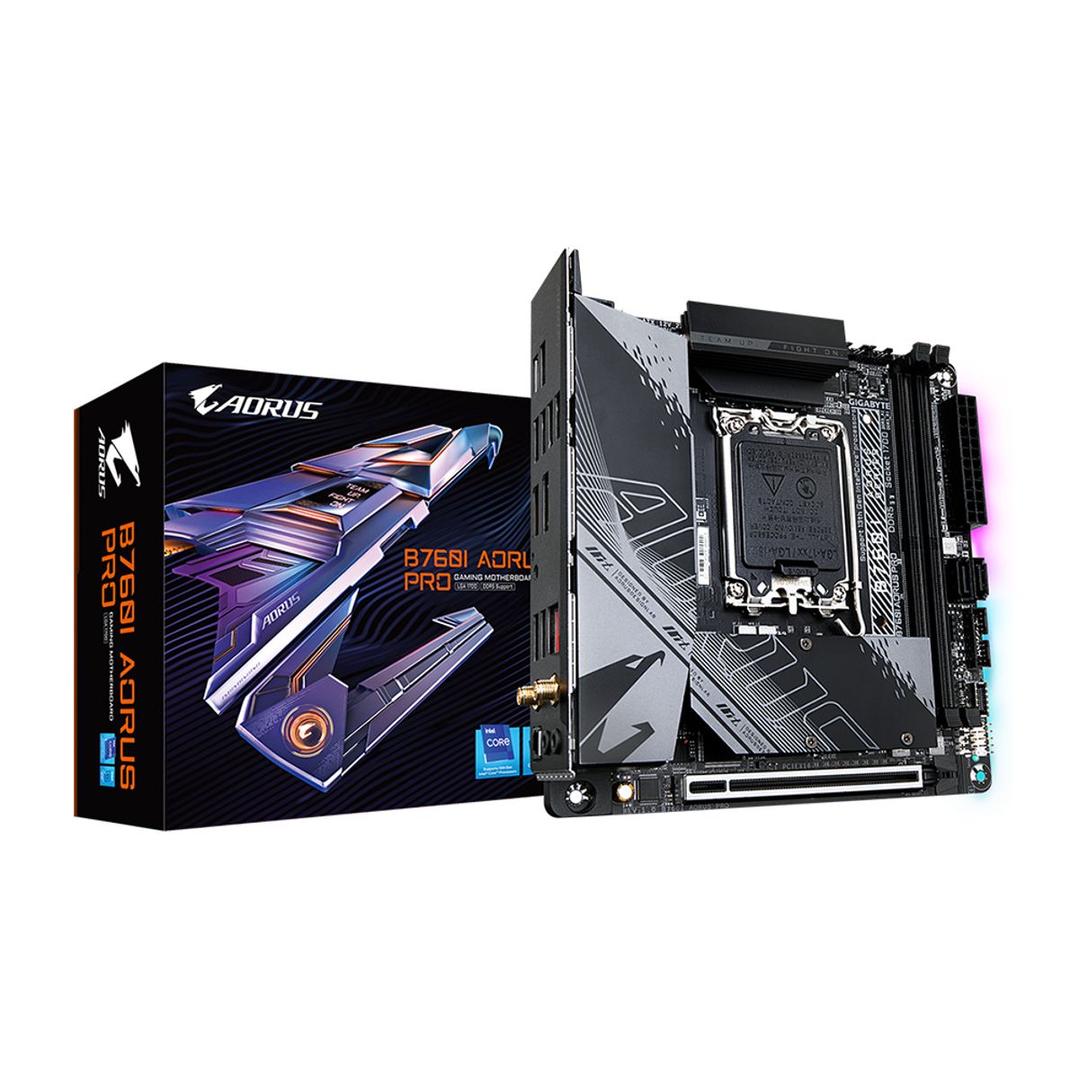 GIGABYTE - Placa Base Gigabyte B760I Aorus Pro Mini-Itx Lga1700 Para Intel, Alta Calidad Y Rendimient