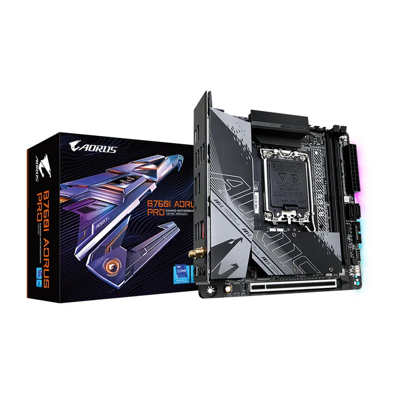GIGABYTE - Placa Base Gigabyte B760I Aorus Pro Mini-Itx Lga1700 Para Intel, Alta Calidad Y Rendimient
